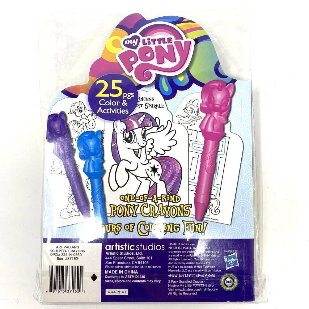 My Little Pony Artistic Studios 25 Page Art Pad 3 Pony Crayons Color Activities